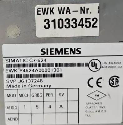 Siemens Simatic C7-624 Interface Panel (BIN251)