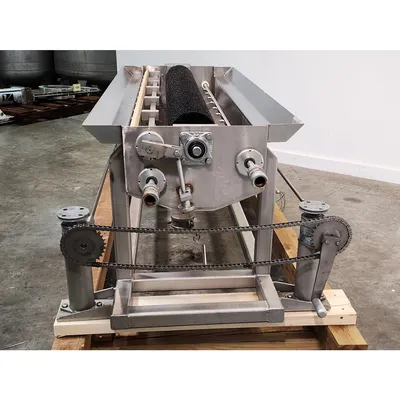 Used 1/2HP Motorized Sanitary Conveyor Belt Washing System - 54"W