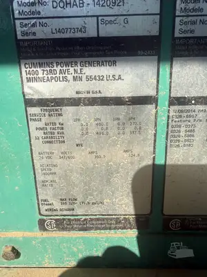 Used 2015 CUMMINS 400 KW Portable Generators California US | Mittry Construction #1363441