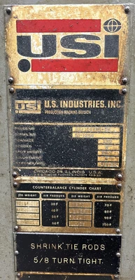 USED U.S.I. CLEARING U.S.I. CLEARING S2-100-60-36 PRESS