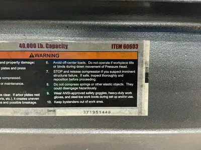 Used CENTRAL MACHINERY 60603 H-Frame Presses Ohio US | HGR 24 #1345454