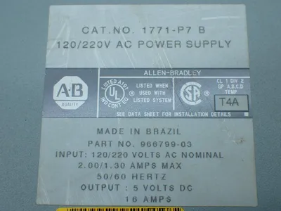 Used ALLENBRADLEY 1771P7 PLC Power Supplies Ohio US | HGR 24 #1095199