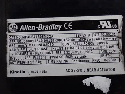 Used ALLEN BRADLEY MPAIB4150EM32A Linear Actuators Ohio US | HGR 24 #751839