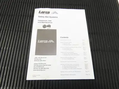 Larco MAT-24-X-42-4W2 Pressure Floor Mat Safety Switch 24x42" Black