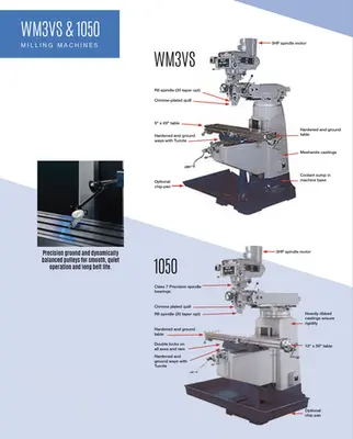 New | Build-to-Order WILLIS WM3VS Vertical Mills | Kansas-Oklahoma Machine Tools #1560533