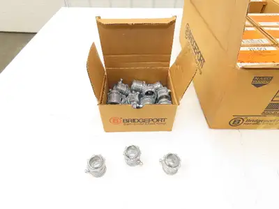 Bridgeport 231-DC2 EMT Conduit Connectors 3/4" Box Adaptor Screw Type Lot of 250