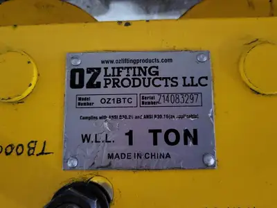 USED OZ LIFTING PRODUCTS OZ1BTC