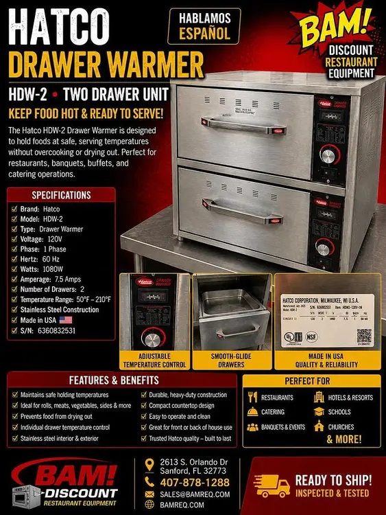 Used HATCO HDW-2 Countertop Display Warmers Florida US | BAM Discount Restaurant Equipment #1128901