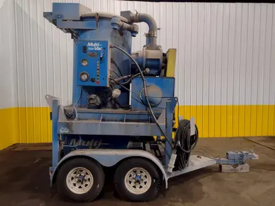 75 HP X 2 YARD MULTI-VAC MODEL #7500 MILLENIUM SERIES PORTABLE TRAILER MOUNTED VACUUM SYSTEM: STOCK #18866