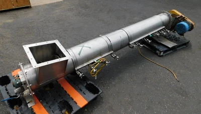 USED B.W. SINCLAIR SCREW CONV FOOD GRADE SCREW CONVEYOR 12X10