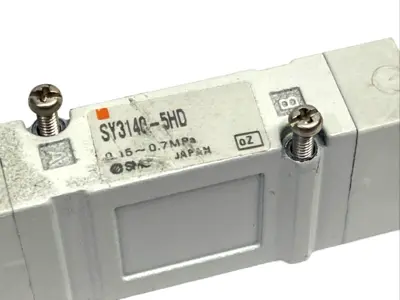 5SY3140-5HD | SMC  Pneumatic Solenoid Valve, DAMAGED PUSH-LOCK, LOT OF 4 - For parts or not working
