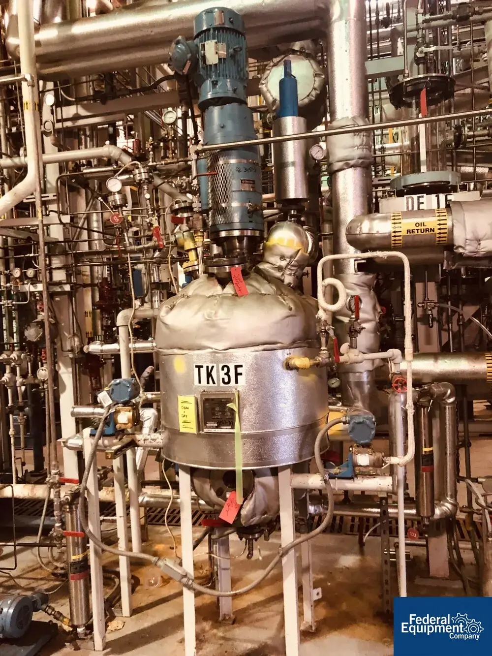 USED Gaspar 30 Gal Gaspar Reactor, 316L S/S, 150/150#