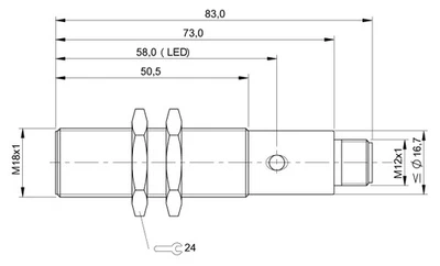 Balluff BES 516-326-S4-C BES01CW Inductive Proximity Sensor, M12x1 4 Connector [New]