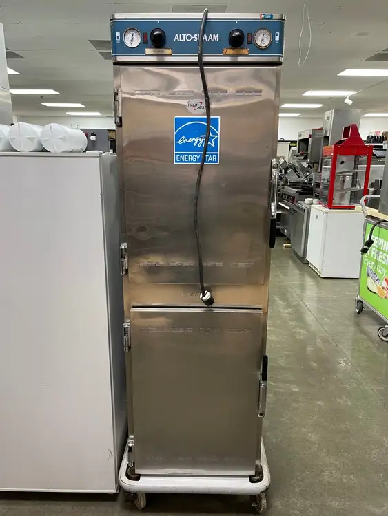 Used Alto Shaam Used Alto-Shaam 1000-UP Mobile Dutch Door 16 Pan Heated Holding Warming Cabinet 120V Hot Food Warming, Holding, & Transport Cabinets Illinois US | Falcon Restaurant Supply #1376385