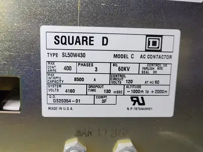 NEW 2002 SQUARE D SL50W430