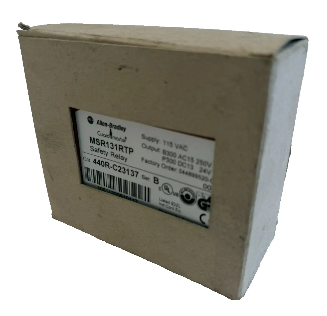 ALLEN BRADLEY 440R-C23137 SAFETY RELAY MSR131RTP 115V AC SER.B NEW, SURPLUS
