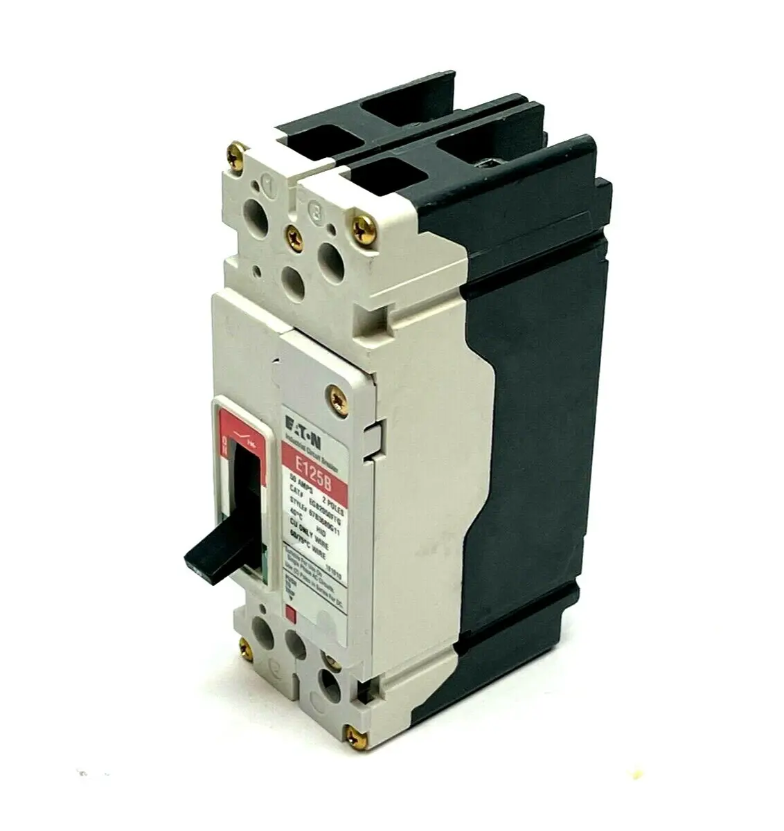 USED EATON MOLDED CASE CIRCUIT BREAKER 50A 2-POLE STYLE 67B3689G11