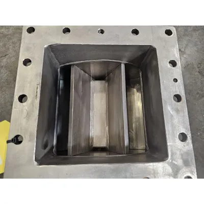 Used 8" Sq. Young Industries Stainless Steel Rotary Valve Blow-through [No Drive