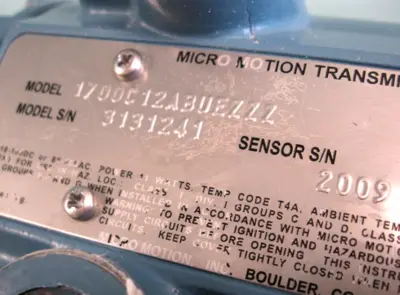USED Micro Motion 1700 C12 AB UEZZZ