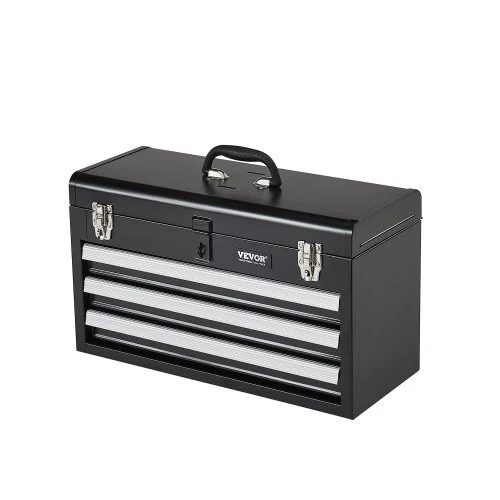 Used METAL TOOL BOX, 20.5-INCH, PORTABLE METAL TOOL BOX WITH 3 DRAWERS _UNKNOWN_ Tool Box Michigan US | Miedema Asset Management Group #1414472