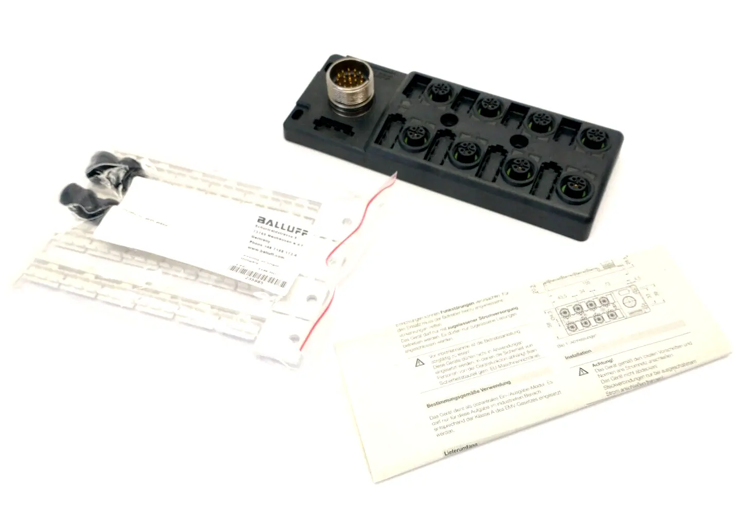 USED BALLUFF JUNCTION BLOCK 8 M12 5-PIN M23 19-PIN BPI 8M4A5P-2K-B0-SM6LT