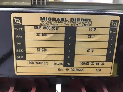USED MICHAEL RIEDEL DRUE 8000 SPAR