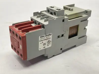 USED ALLEN-BRADLEY SER A SAFETY CONTROL RELAY 25A 600VAC 24VDC COIL