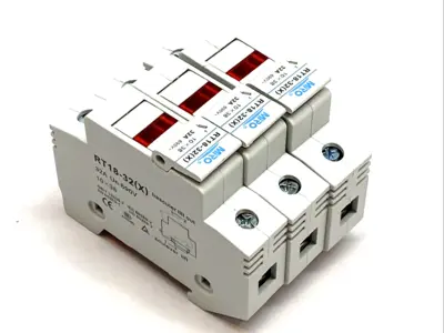 USED MRO FUSE HOLDER 10X38MM 32A 380–500V 1-POLE DIN RAIL LOT OF 3