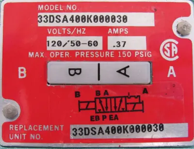 NEW NUMATICS 33DSA400K000030 SOLENOID VALVE 120V