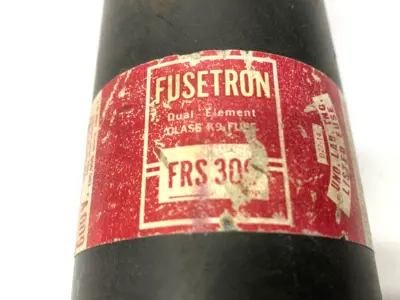 USED BUSSMANN FUSETRON DUAL ELEMENT FUSE CLASS RK5 600V 300A
