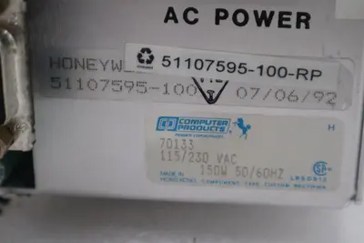 HONEYWELL AC PWR SUPPLY 51107595-100-RP NEW OPEN BOX STK H1767