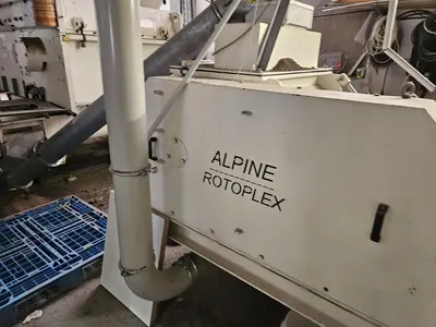 USED HOSOKAWA TWO-STAGE PLASTIC SHREDDING AND GRANULATION SYSTEM