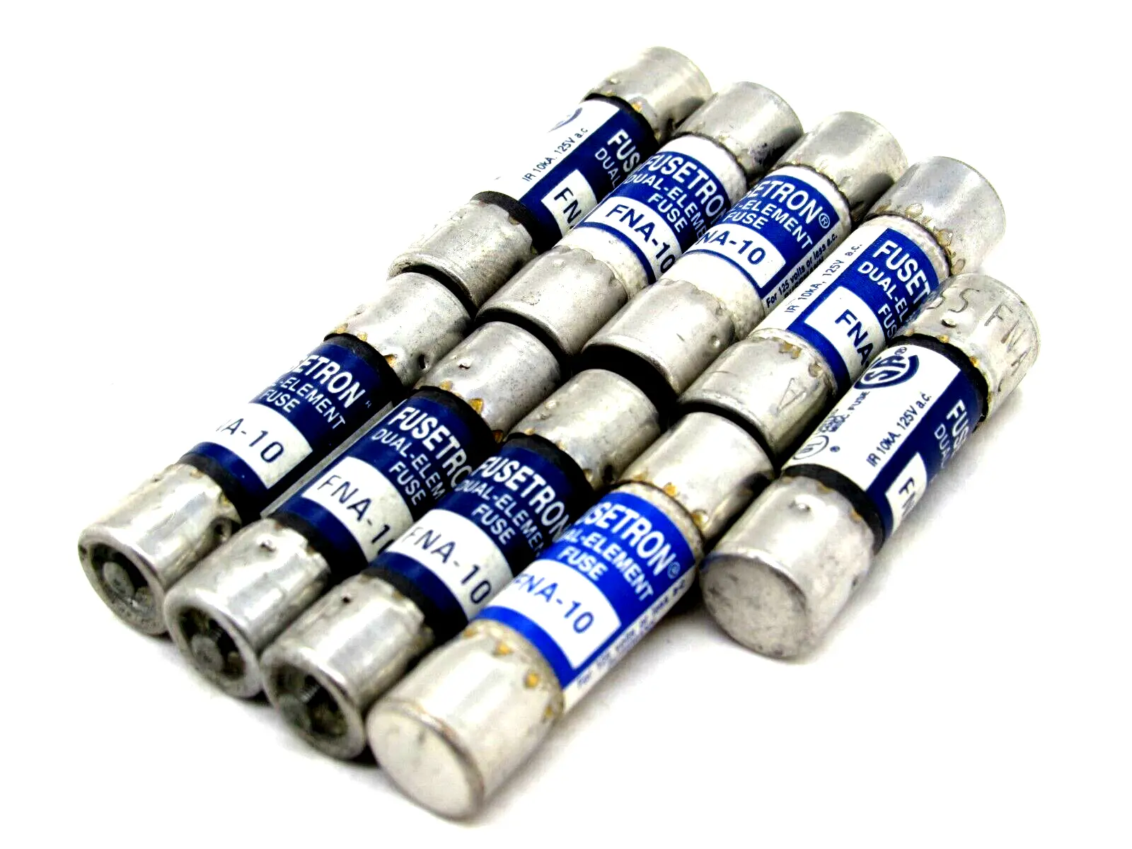 NEW LOT OF 9 FUSETRON FNA-10 FUSES FNA10