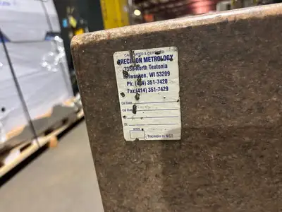 72x48x12 | Pink Granite Stone Inspection QC Table, 72" x 48" x 12" - Used