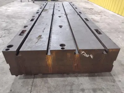 12' X 4' X 14" T-SLOTTED FLOOR PLATE: STOCK #23498