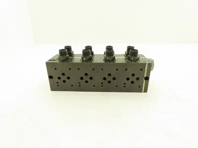Parker MSP4D23BA910 Hydraulic 4-Station Manifold Valve Block 5000psi Cetop 3