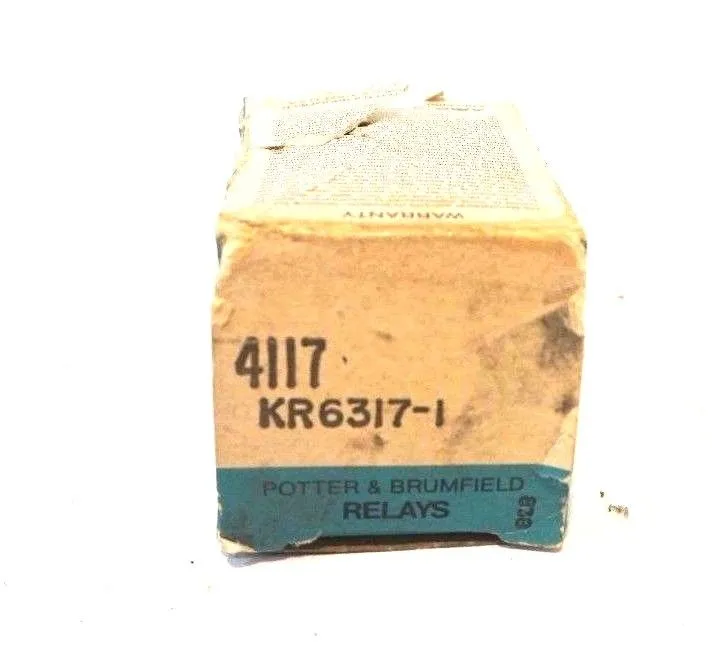 NEW POTTER & BRUMFIELD KR6317-1 RELAY 4II7 KR63171