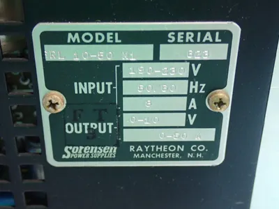 Used SORENSEN POWER SUPPLIES SRL1050 DC Power Supplies Ohio US | HGR 24 #941888
