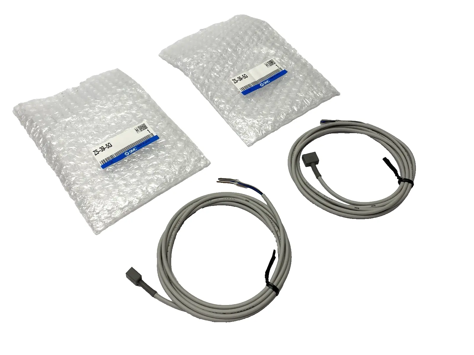 NEW SMC DIGITAL PRESSURE SWITCH CABLE 5-PIN LOT OF 2