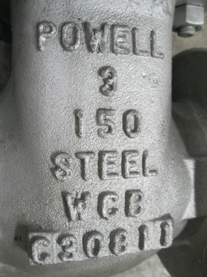 3" 150# Powell 300.1505FPPT Manual WCB/SS Gate Valve NEW Z8