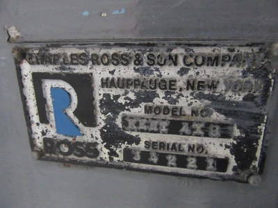 4" x 8" Three Roll Mill, Kent Inc, Rebuilt by Ross, 1 HP, ored Rolls