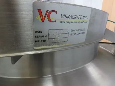 Vibracraft Vibratory Parts Feeder 30" Stainless Bowl Bottle Cap Sorter 115V