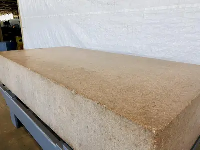 48" X 96" X 16" HERMAN PINK GRANITE SURFACE PLATE. STOCK # 0313522