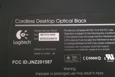 USED Logitech BLACK WIRELESS KEYBOAR