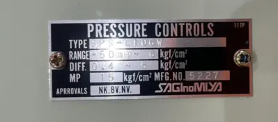 NEW SAGINOMIYA SPS-L106W PRESSURE CONTROLS SPSL106W