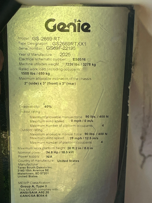 NEW 2025 Genie GS-2669 RT