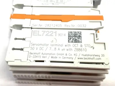 USED BECKHOFF ETHERCAT TERMINAL, 1-CHANNEL MOTION INTERFACE, SERVOMOTOR
