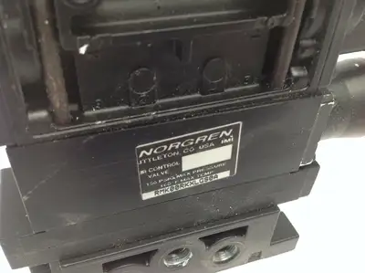 RMK00RKXLGS0A / MK01EDA34ALNA | Norgren RMK00RKXLGS0A Regulator Valve w/ MK01EDA34ALNA Solenoid Valve - Used