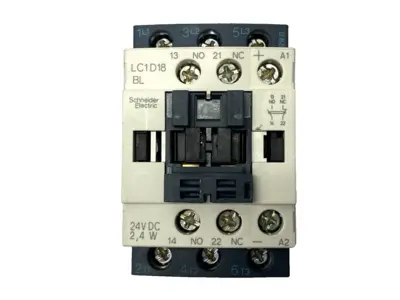 Used Schneider Electric IEC Contactor 3P 18A 480VAC 24VDC Coil PLC Contactors Michigan US | Maverick Industrial Sales #1401774