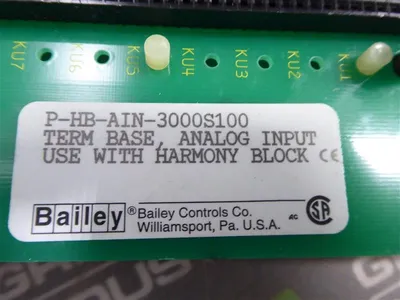 Bailey P-HB-AIN-3000S100 AIN300 Analog Input Termination Base Used